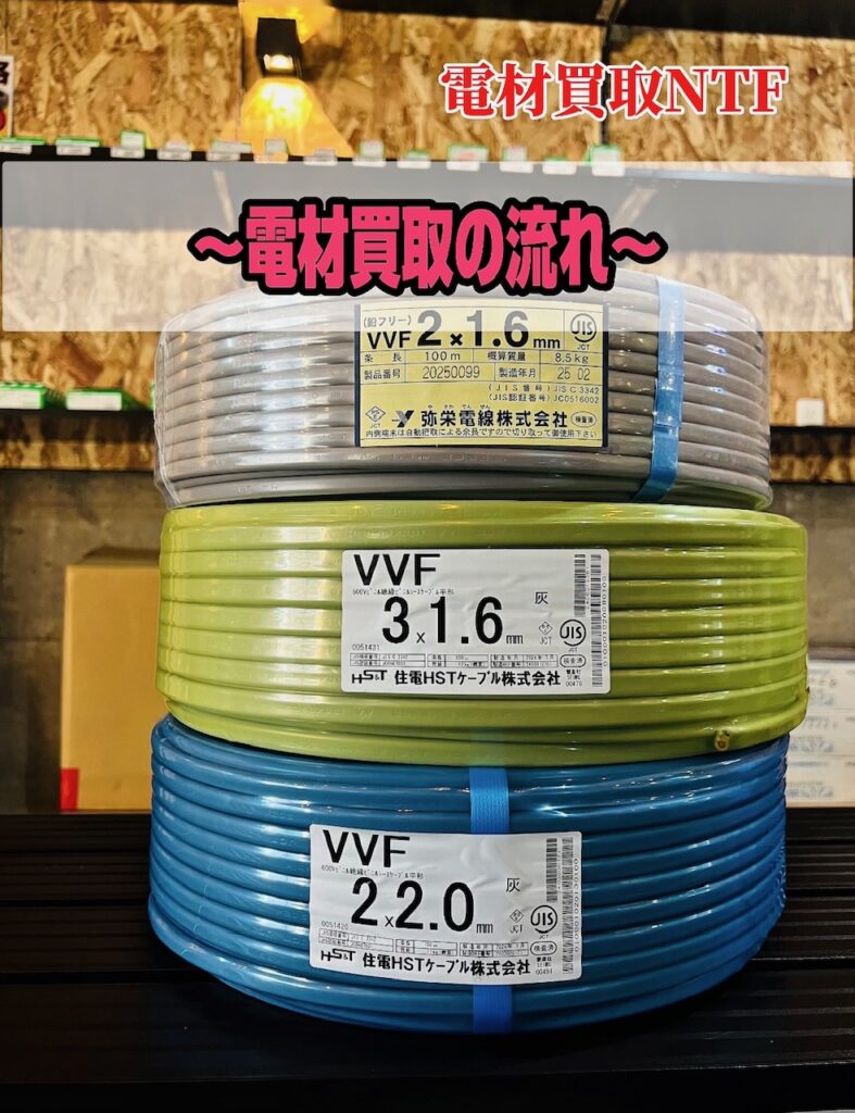 買取　流れ　電材　本人確認　買取明細書